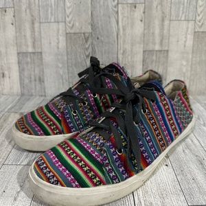 Wayna women’s colorful Mexican inspired athletic shoes size 9 women’/men…